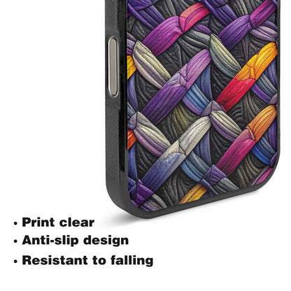 iPhone 16 Pro Case — Asexual Flag Color Theme Small Rainbow, Custom Phone Case