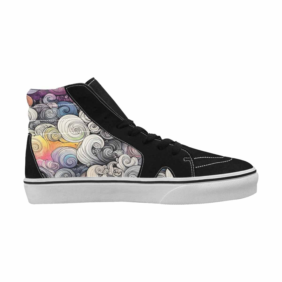 MEN'S Tie High Top Canvas Melting Art Custom Sneakers