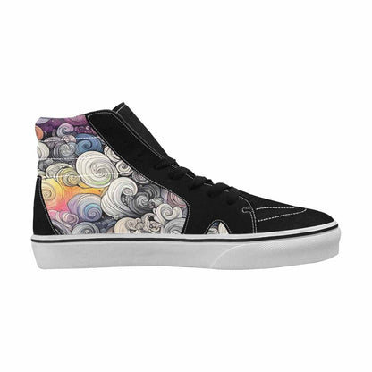 MEN'S Tie Dye High Top Canvas Streetwear Aesthetic Custom Print Sneakers