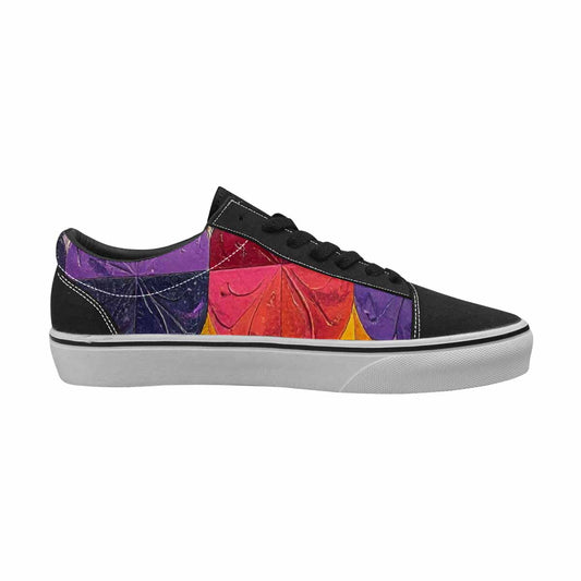 WOMEN'S Nonbinary Flag Color Canvas Lace-Up Aesthetic Custom Sneakers