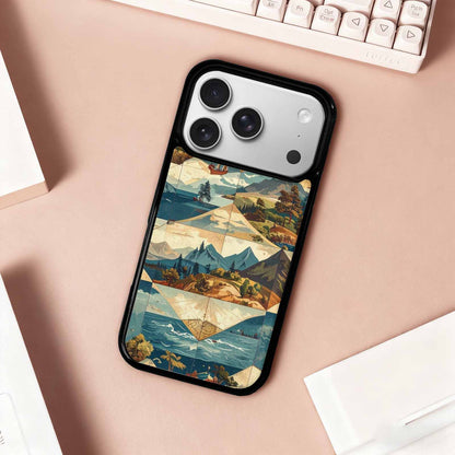 iPhone 17 Pro Case — Vintage Travel Artwork Pattern Retro Vintage, Customized Protective Case