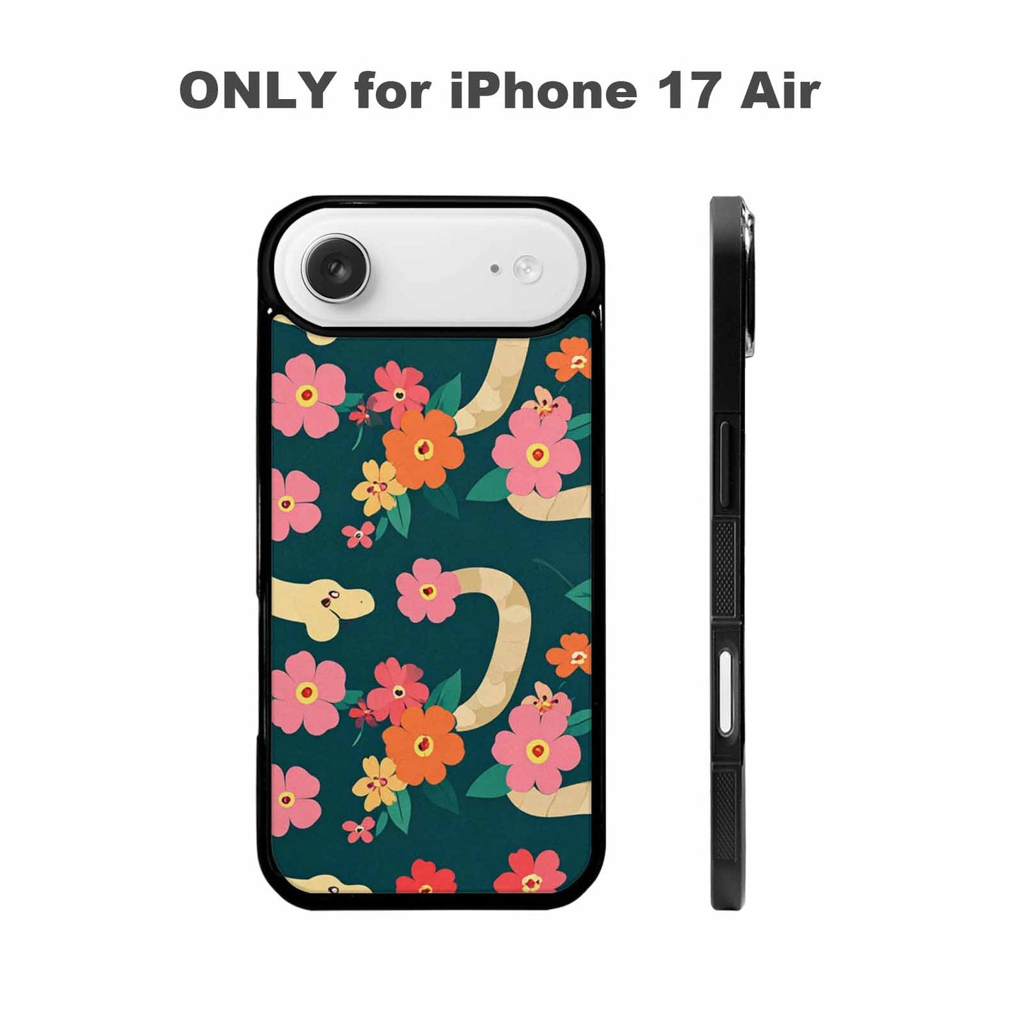 iPhone 17 Air Case — Snakes Print Floral Seamless Pattern Floral, Custom Printed Phone Case