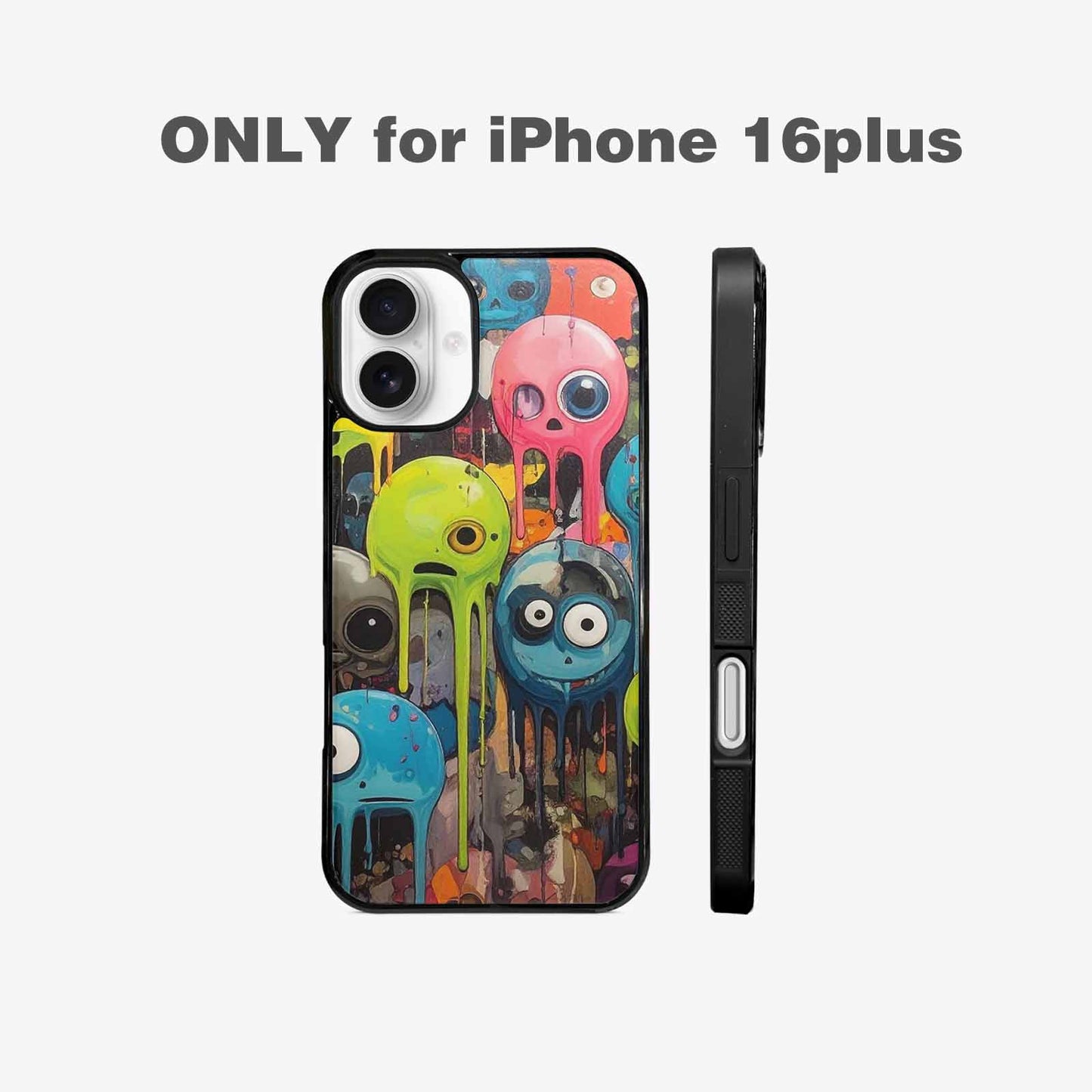 iPhone 16 Plus Case — Aliens Camomelting Aliens Patt Fgd, Customized Protective Case