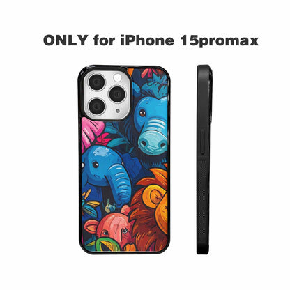 iPhone 15 Pro Max Case — Cartoon Animal Characters, Custom Designed Case Cover