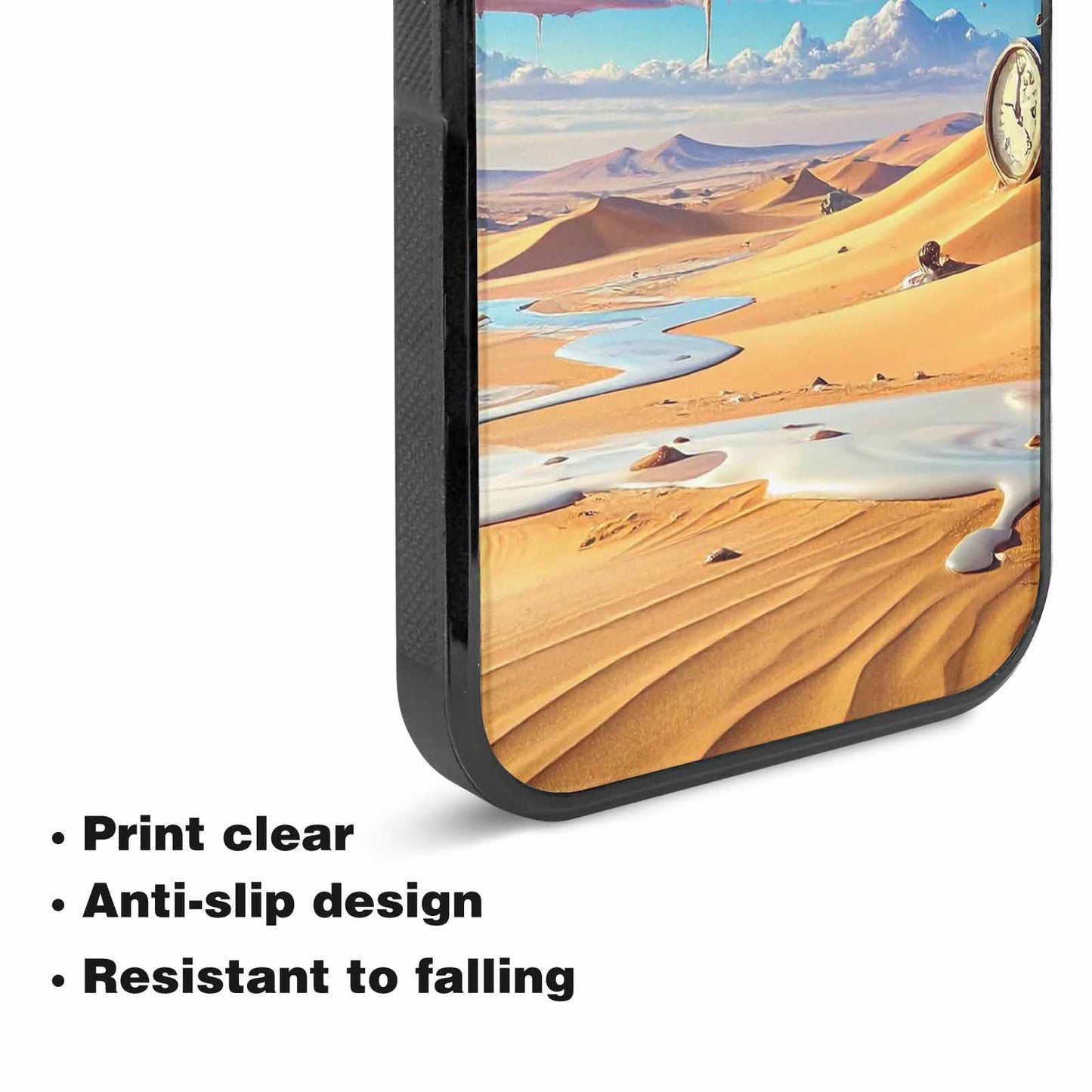 iPhone 15 Plus Case — Surrealist Desert Dreamscape Custom, Unique Phone Case Design
