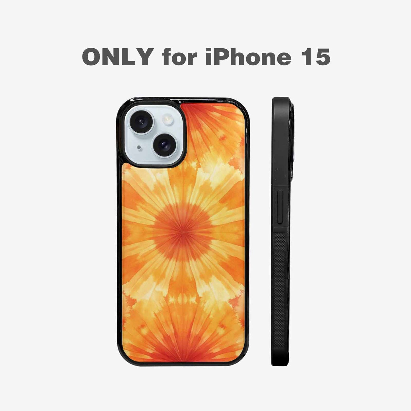 iPhone 15 Case — Ombre Tie Dye Sunset Custom, Personalized Phone Case