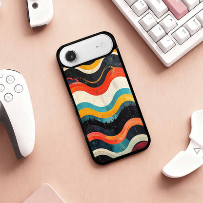 iPhone 17 Air Case — Retro Wave Scallop Stripe Small Retro, Custom Made Phone Cover