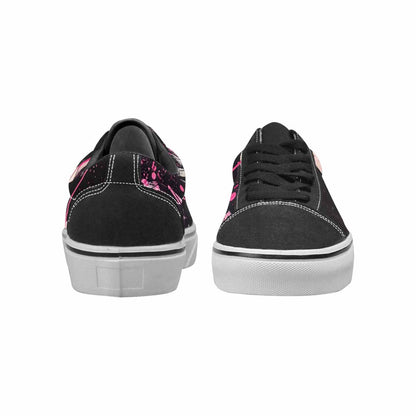 WOMEN'S Zebra Black & Pink Ink Canvas Made To Order Neon Fantasy Sneakers