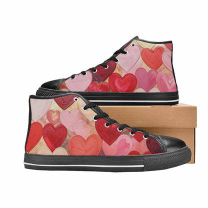 MEN'S No Words Or High Top Canvas Vibrant Chaos Custom Shoes