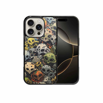iPhone 16 Pro Case — Aliens Camo Aliens Pattern Hundreds Of, Custom Designed Case Cover