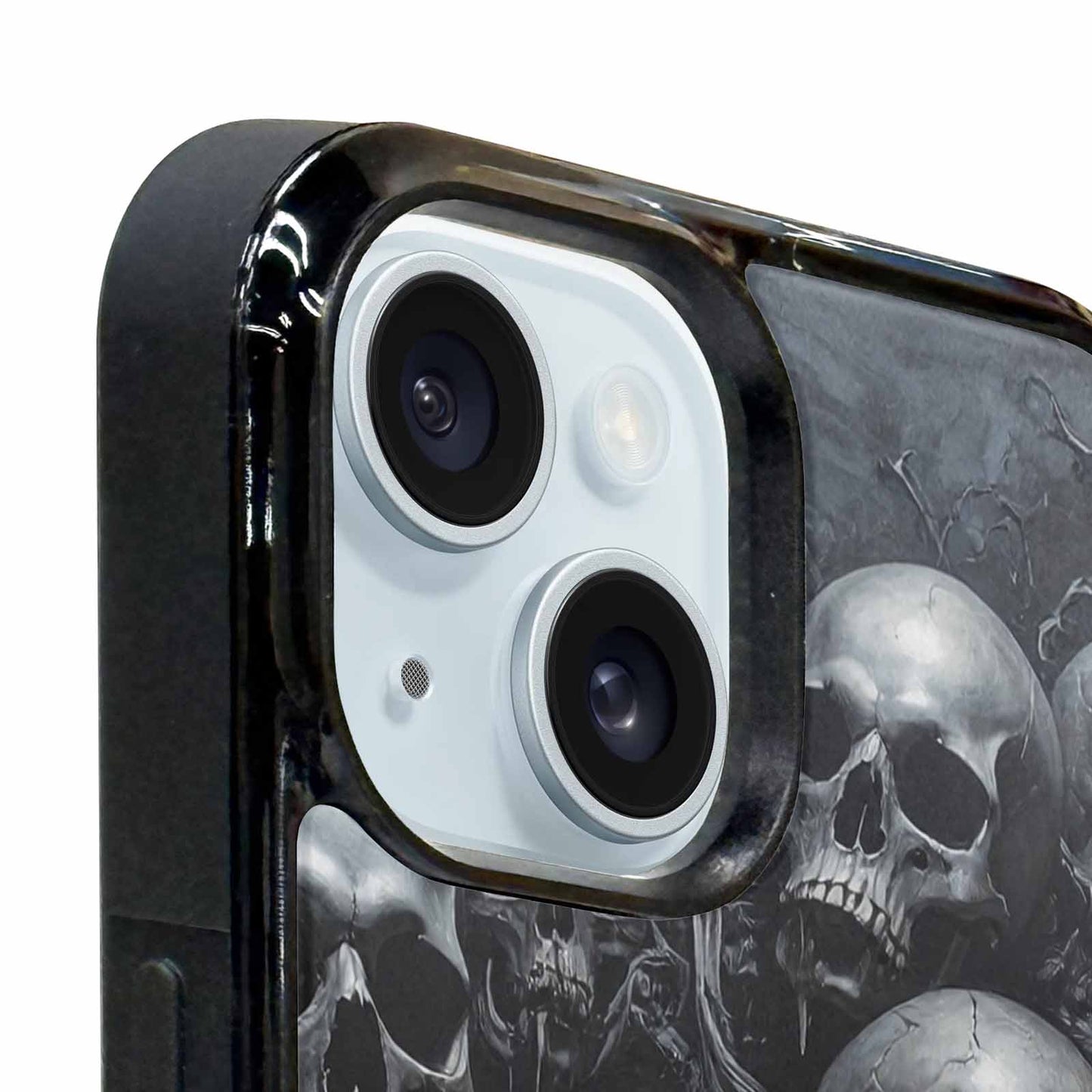 iPhone 15 Plus Case — Grey Dark Black And Grey Tones, Unique Phone Case Design