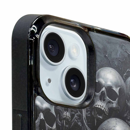 iPhone 15 Plus Case — Grey Dark Black And Grey Tones, Unique Phone Case Design