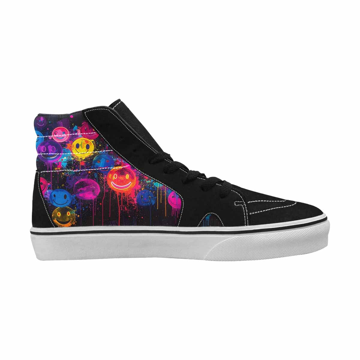 MEN'S Smiley Faces × Glow High Top Canvas Y2K Shoes