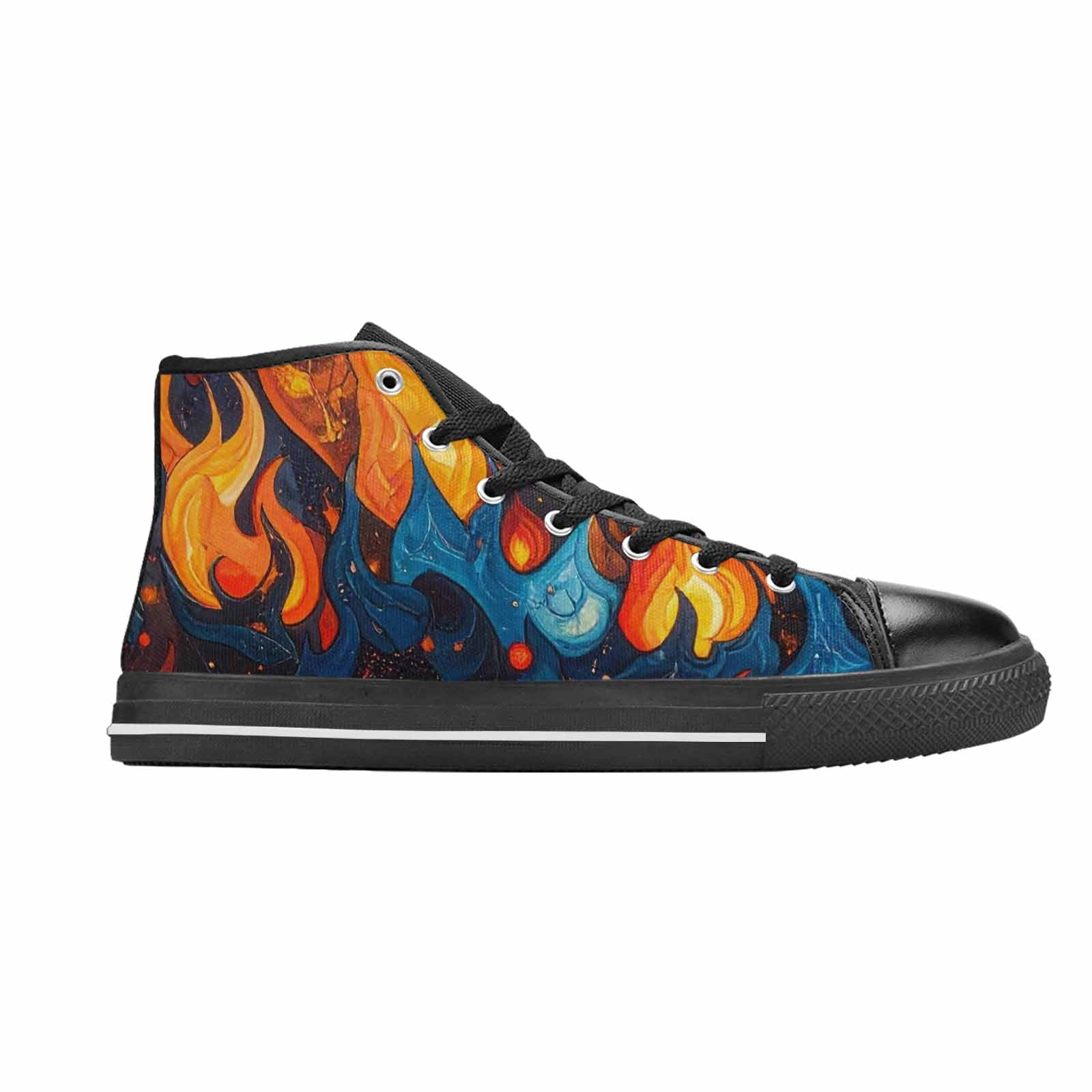 WOMEN'S Fire Flame High Top Canvas Dreamcore Shoes