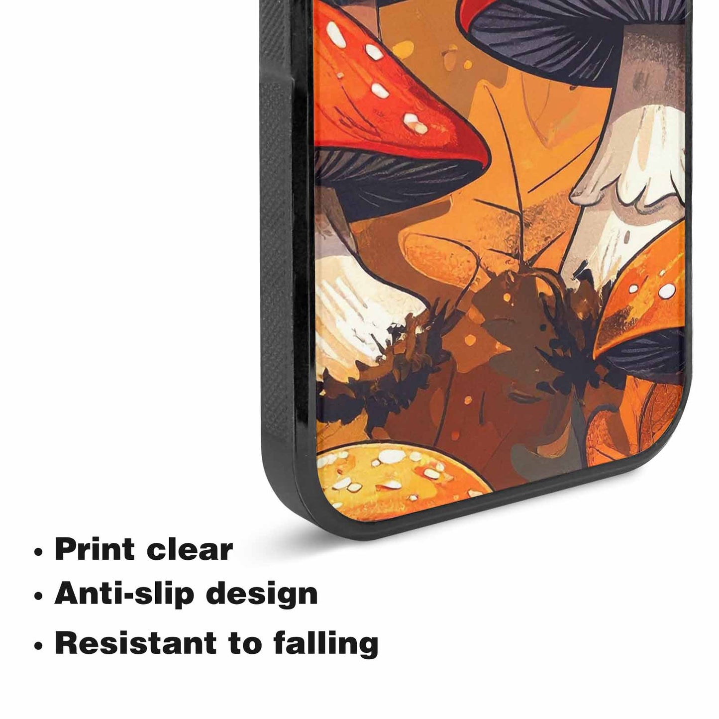 iPhone 15 Plus Case — Bold Autumn Mushroom Bold Autumn Mushroom, Unique Phone Case Design