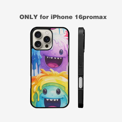 iPhone 16 Pro Max Case — Rainbow Sherbet Monster, Custom Made Phone Cover