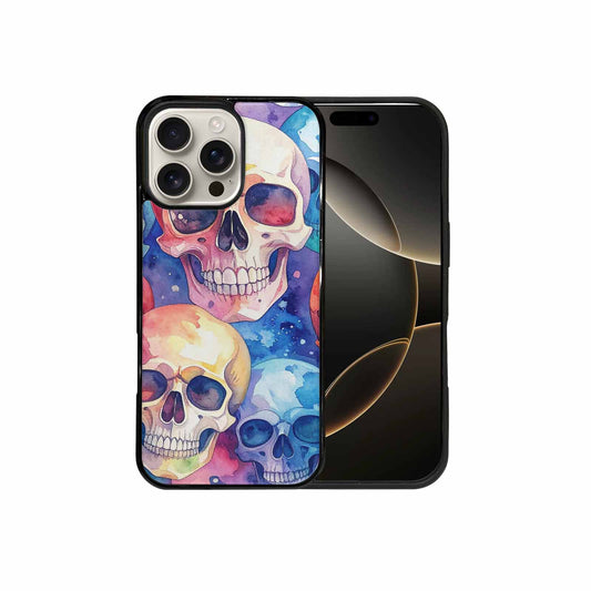 iPhone 16 Pro Max Case — Kulls Watercolor Skulls Small Skull Pattern, Original Design Phone Case
