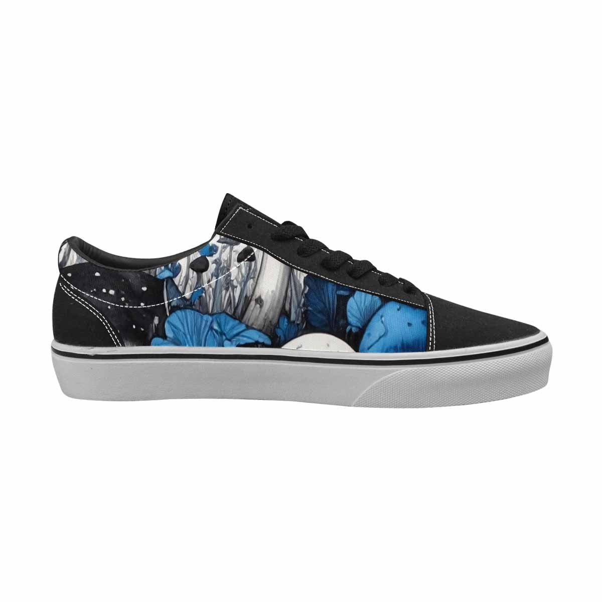 WOMEN'S Mushrooms (general) Lace-Up Canvas Neon Fantasy Shoes