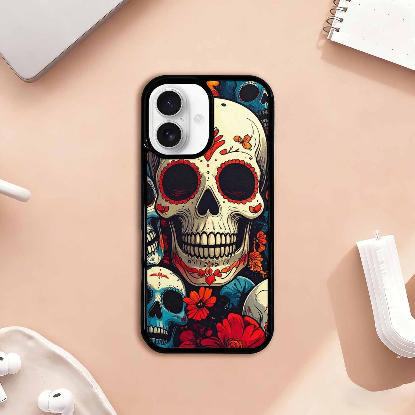 iPhone 17 Case — Skull Dark Art Gothic Print Gothic, Custom Printed Phone Case