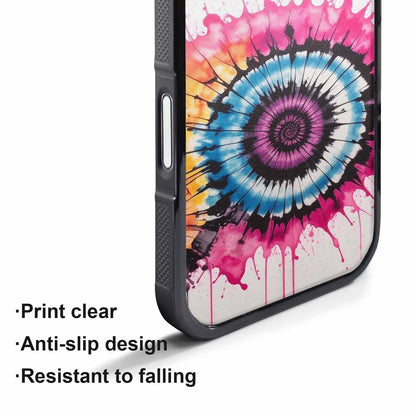 iPhone 17 Pro Max Case — Tie Dye Swirls Black Tie Dye, Custom Designed Case Cover