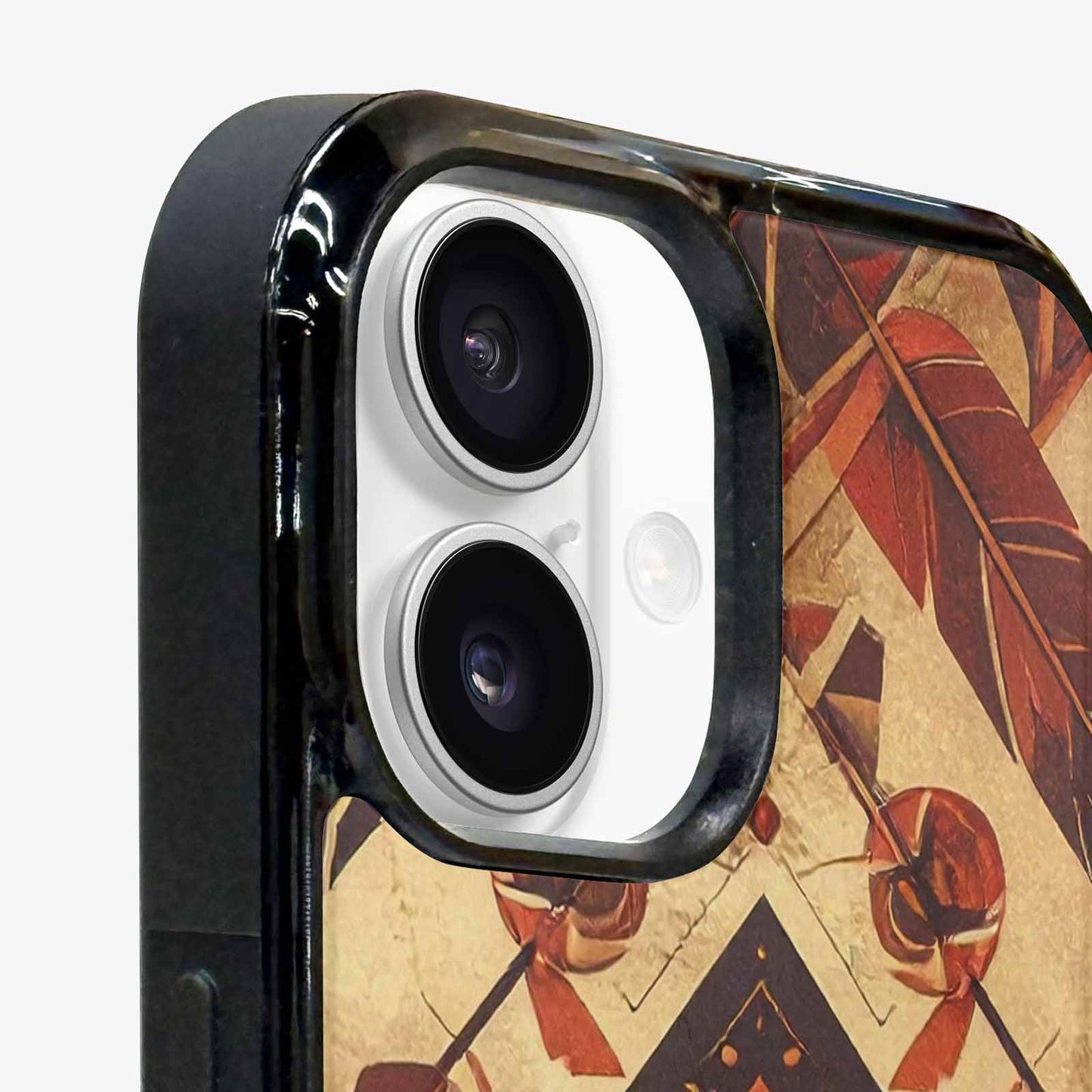 iPhone 16 Plus Case — Native American Geometric Pattern Arrows Feathers, Custom Phone Case