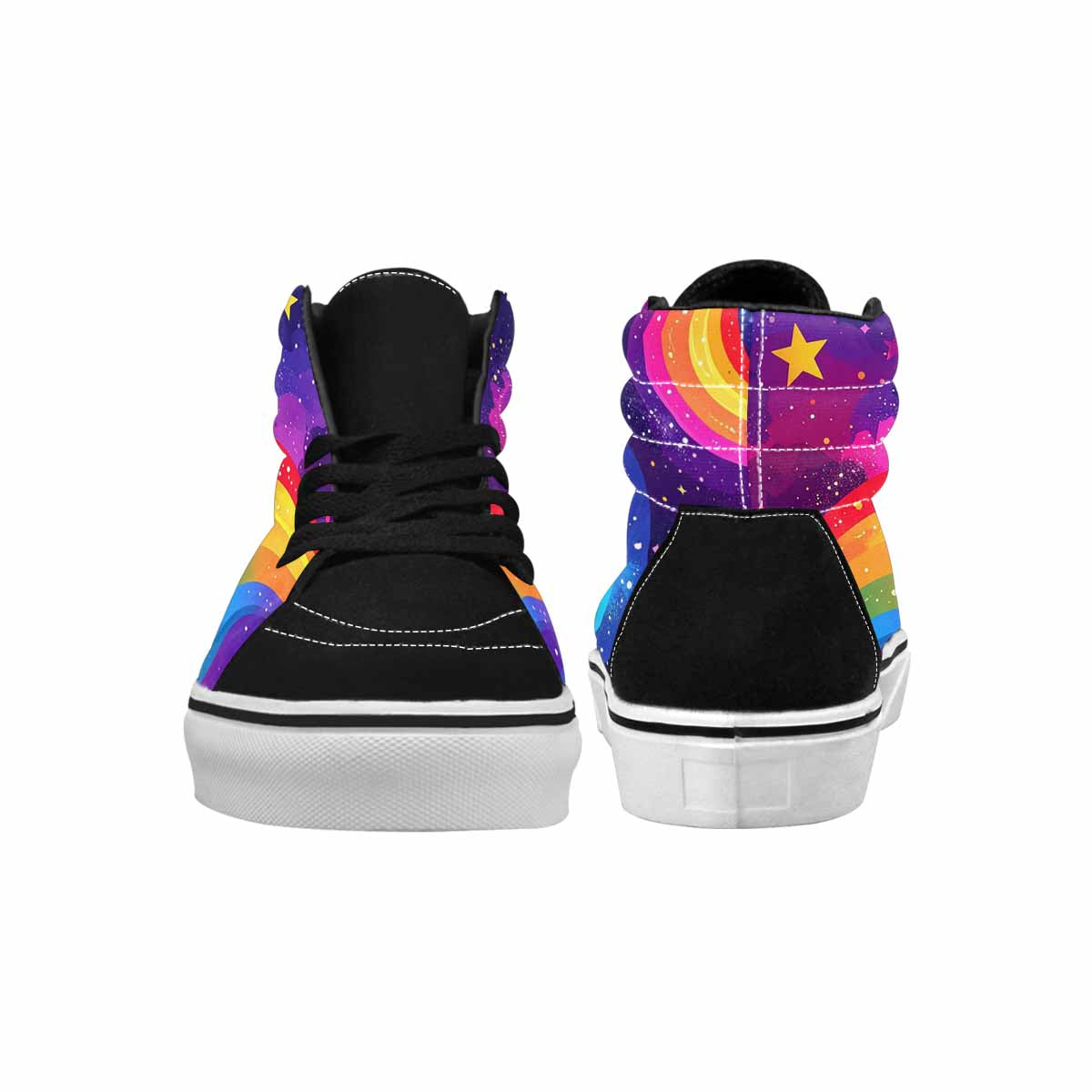 WOMEN'S Rainbow Pride Galaxy High Top Canvas Dreamcore Custom Sneakers