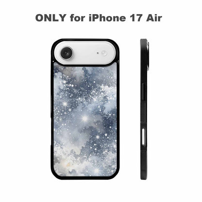 iPhone 17 Air Case — Galaxy Art Silver White Stardust Galaxy, Custom Printed Phone Case