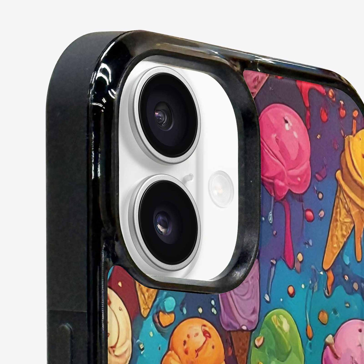 iPhone 16 Case — Ice Cream Motif Ice Cream Motifs, Custom Printed Phone Case