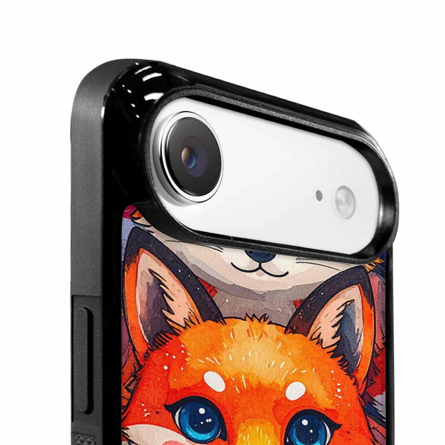 iPhone 17 Air Case — Watercolor Kawaii Fox Faces Watercolor Abstract, Custom Print Case Cover
