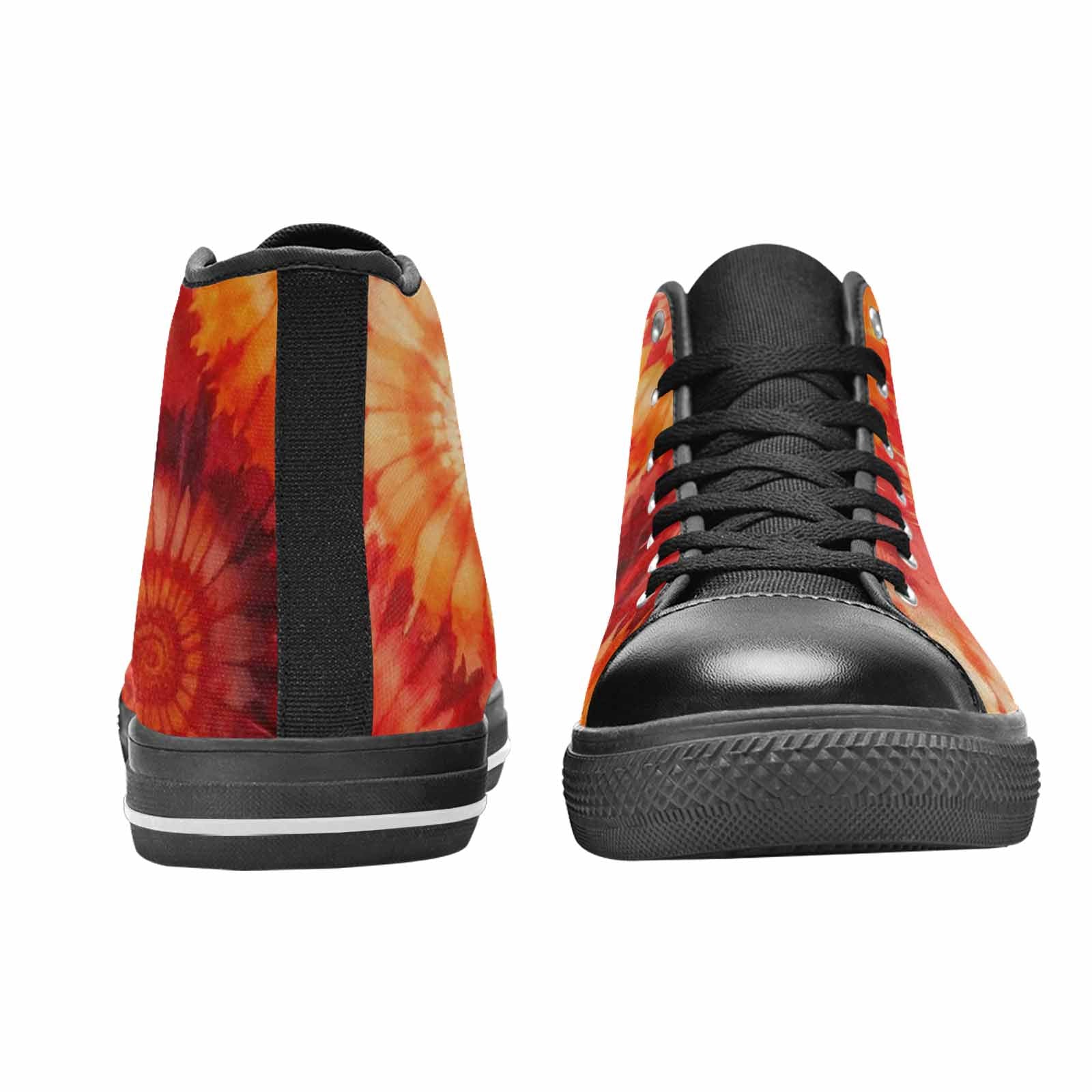WOMEN'S Tie Dye - High Top Canvas Aesthetic Custom Shoes
