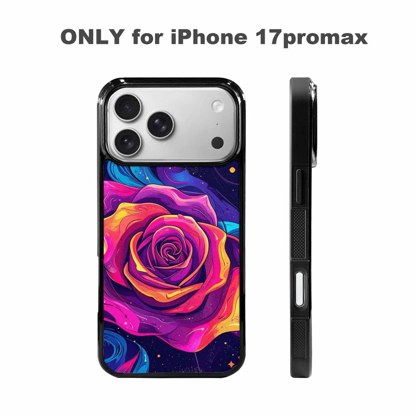iPhone 17 Pro Max Case — Rose Galaxy Art Seamless Galaxy Space, Original Design Phone Case