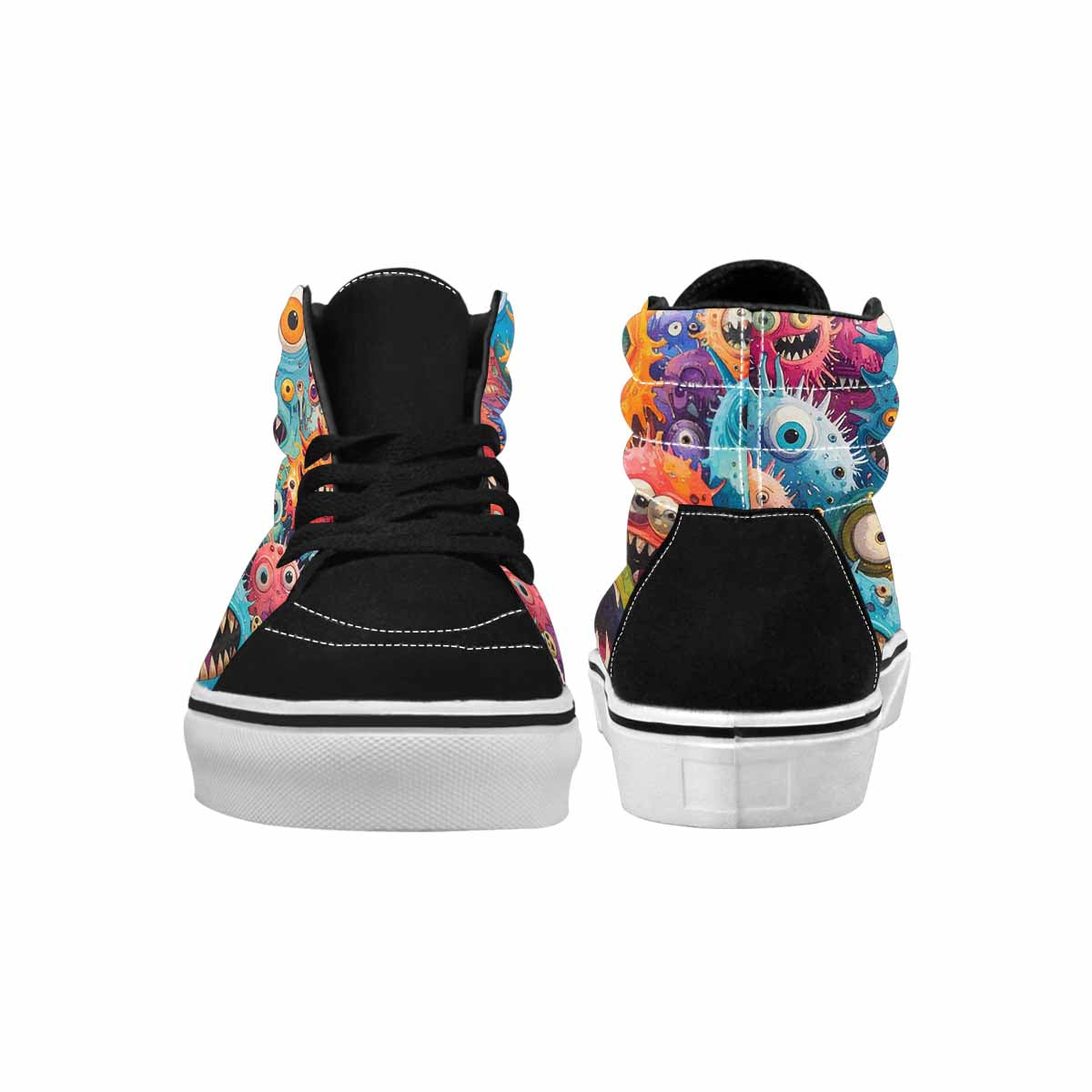 WOMEN'S Monsters High Top Canvas Bold Print Aesthetic All Over Print Shoes