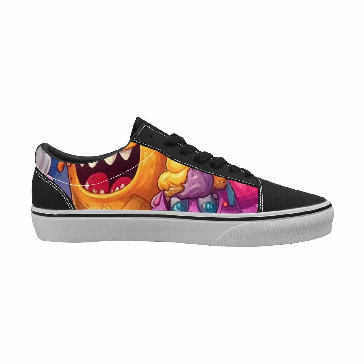 WOMEN'S Melting Ice Cream Monster Lace-Up Canvas Melting Art Sneakers
