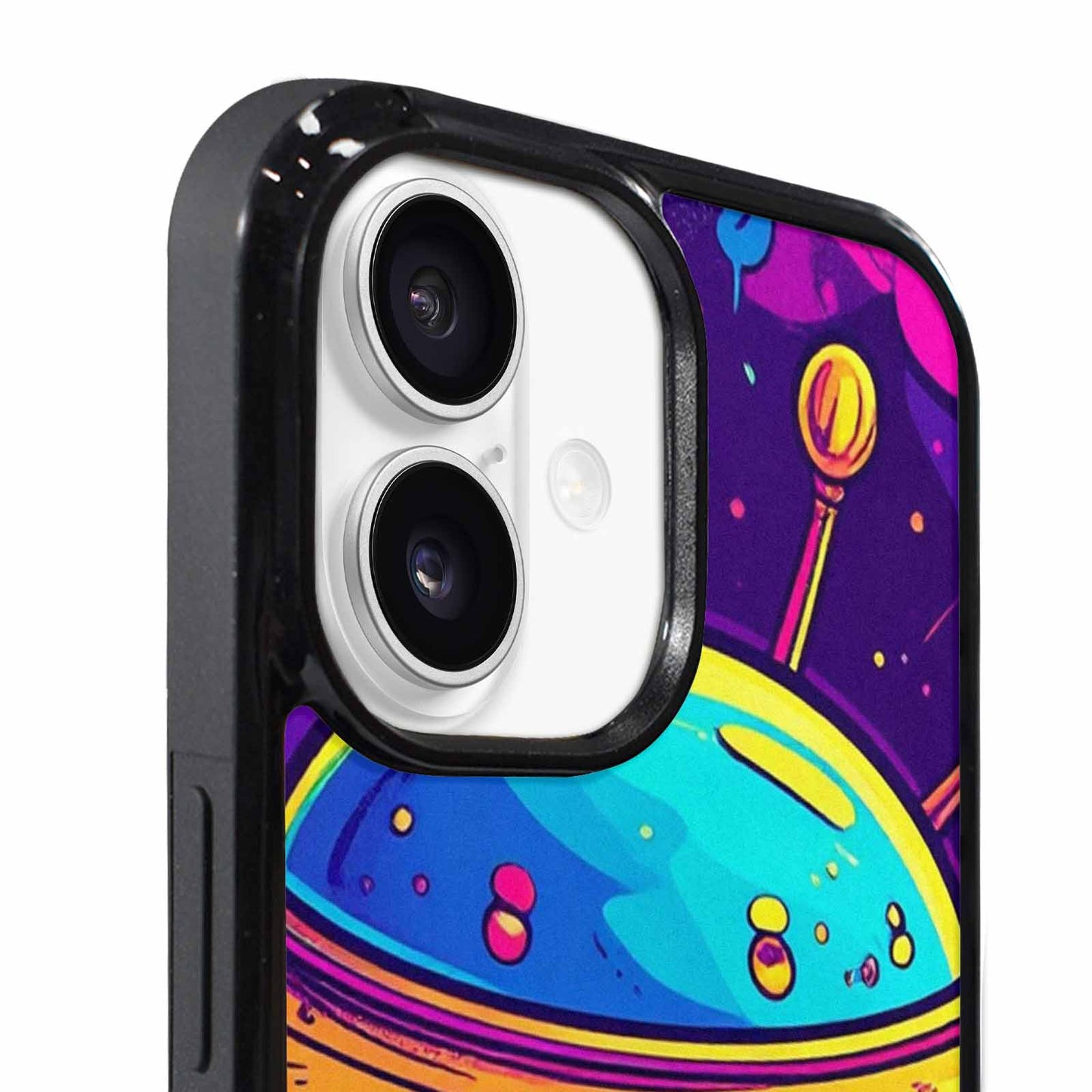 iPhone 17 Case — Alien Ufo Cartoon Art Alien Scifi, Custom Art Phone Cover