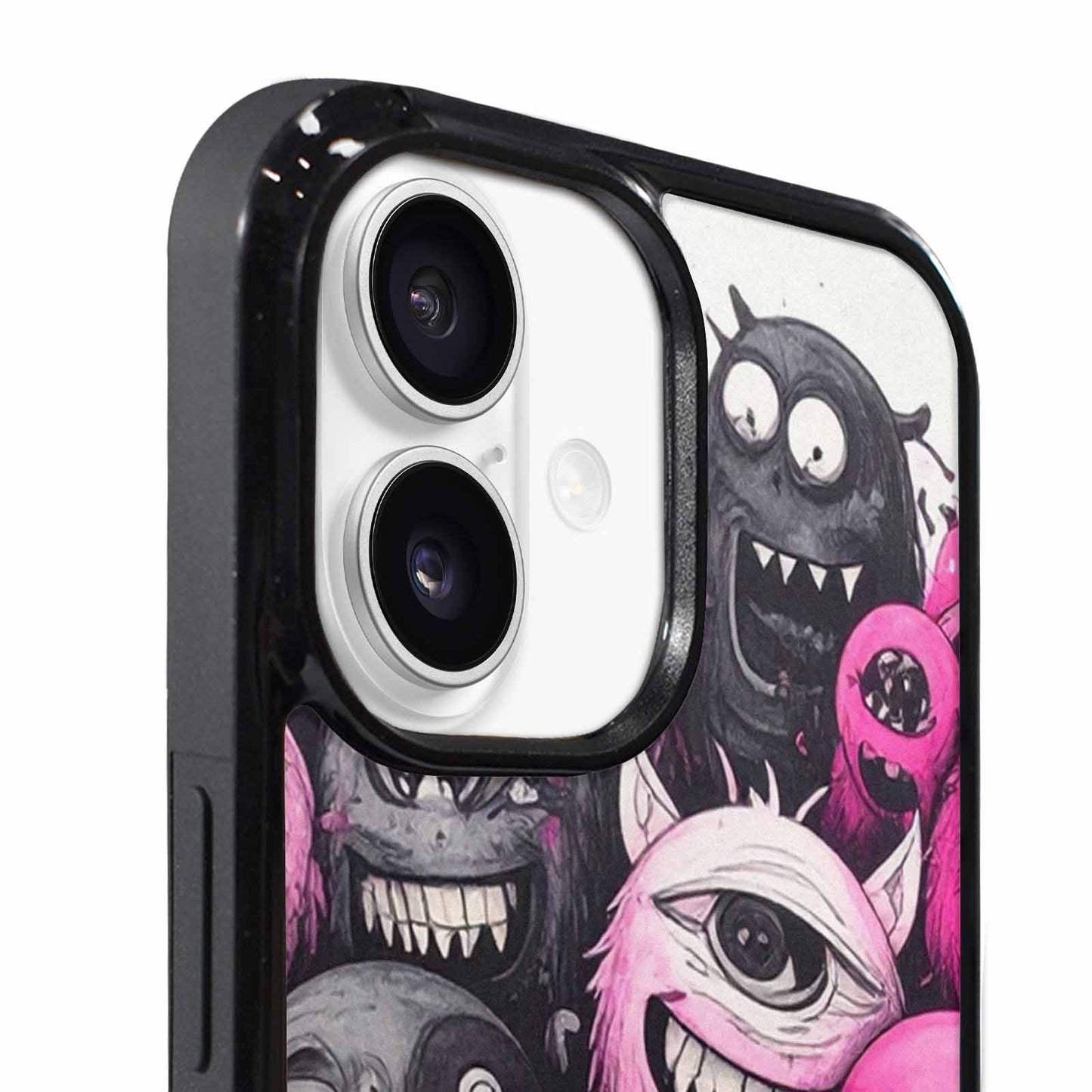iPhone 17 Case — Monsters (general) Black &amp; Cartoon Cute, Custom Phone Case