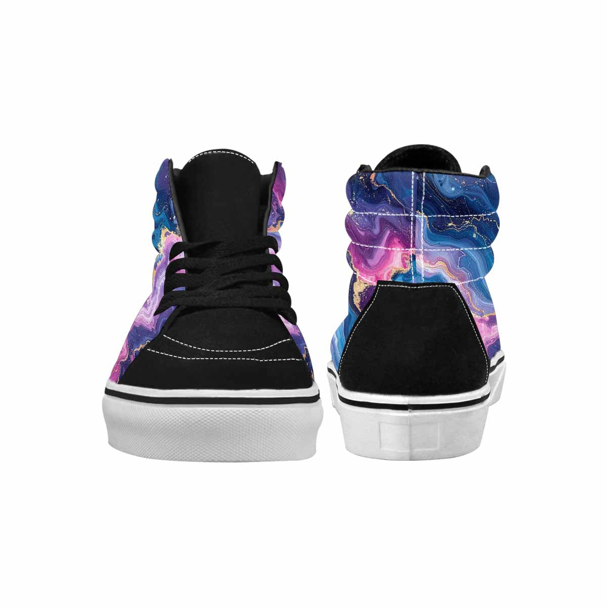 WOMEN'S Marble Galaxy High Top Canvas Y2K Custom Sneakers