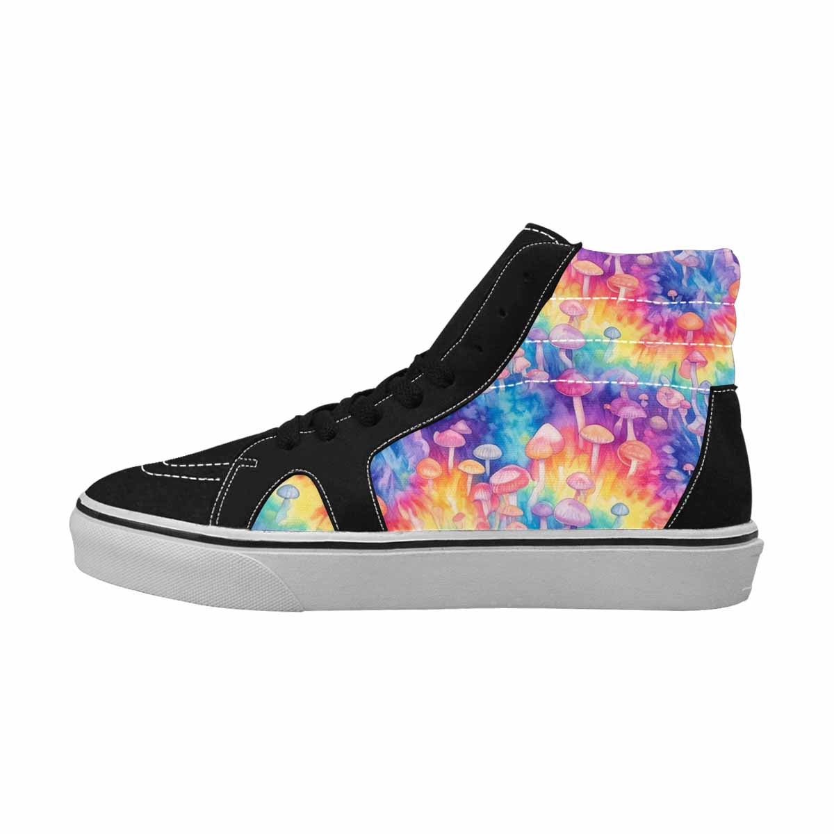 MEN'S Mushrooms  Tie Dye High Top Canvas Aesthetic Shoes