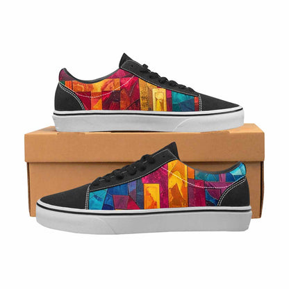 WOMEN'S Faith Cross Lace-Up Canvas Wallpaper Art Custom Sneakers
