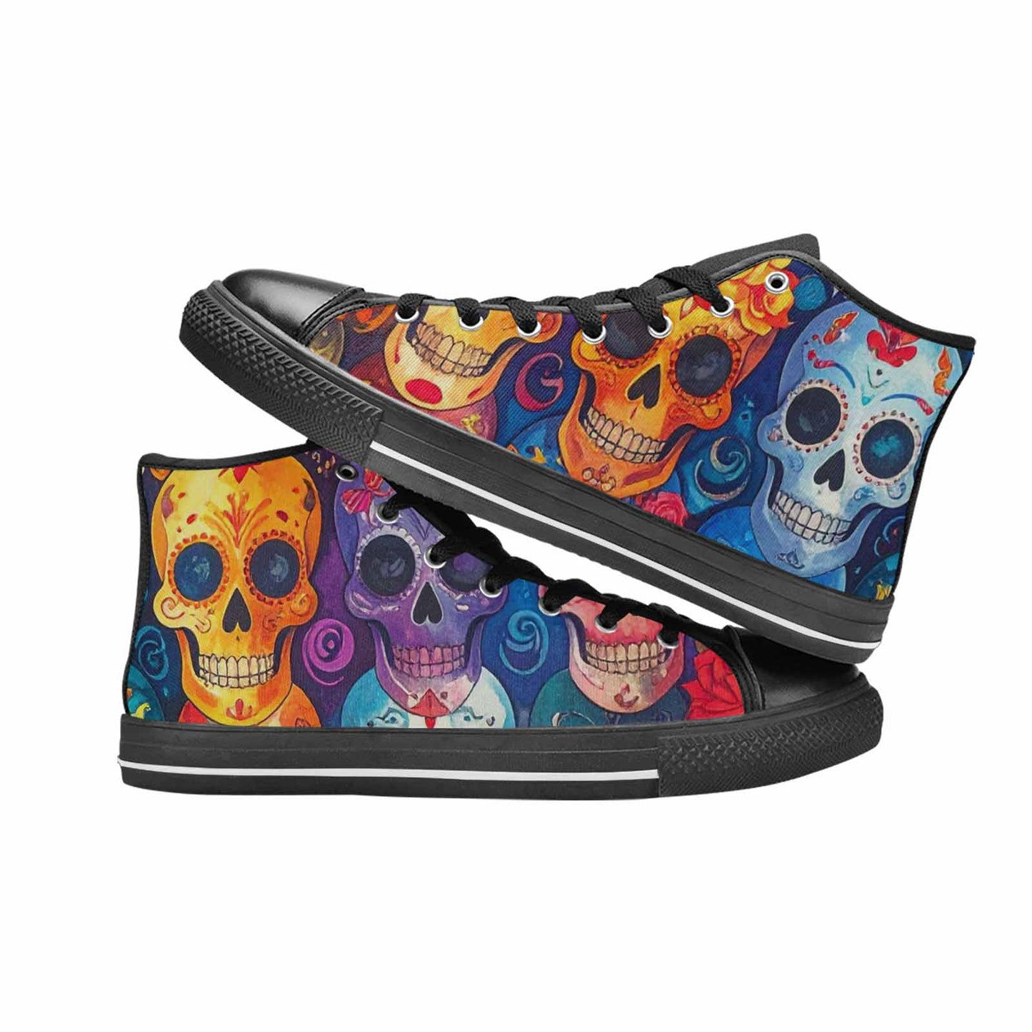 WOMEN'S Skull High Top Canvas Dark Academia Shoes