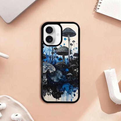 iPhone 17 Case — Mushrooms (general) Black &amp; Original Art, Unique Phone Case Design