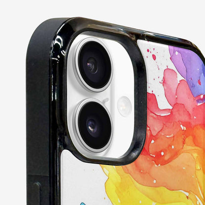 iPhone 16 Case — Watercolor Splash Abstract Pattern Seamless Repeat, Unique Phone Case Design