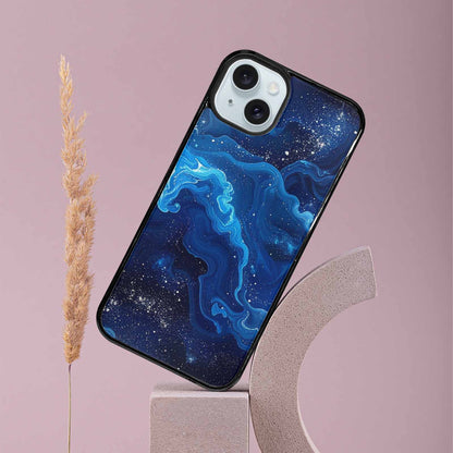 iPhone 15 Plus Case — Galaxy Art Blue Starfield Small Galaxy, Original Design Phone Case