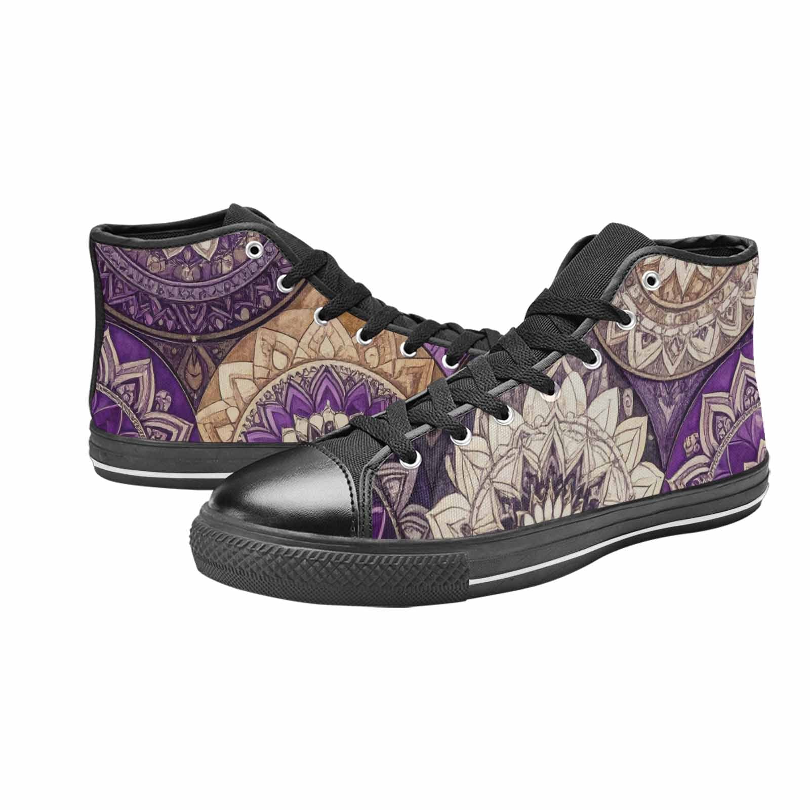 MEN'S Mandala High Top Canvas Cottagecore Custom Shoes