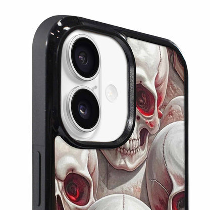 iPhone 17 Case — Glossy Blood Moon Gothic Skulls, Custom Print Case Cover