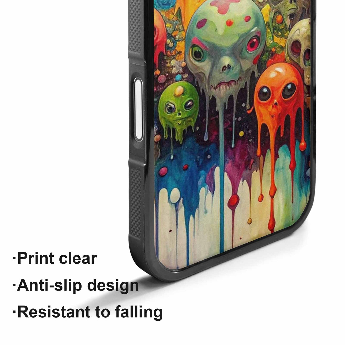 iPhone 17 Case — Aliens Camomelting Aliens Patt Alien Scifi, Custom Printed Phone Case