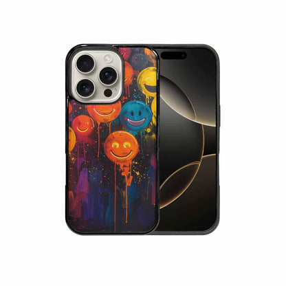 iPhone 16 Pro Case — Smiley Faces Glow Smiley Faces Pattern, Custom Made Phone Cover