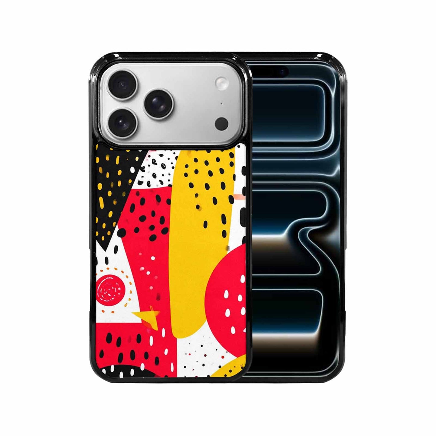 iPhone 17 Pro Max Case — Memphis Art Pattern Retro Vintage, Custom Print Case Cover