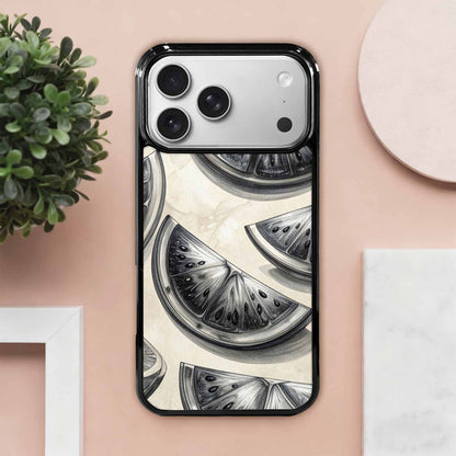 iPhone 17 Pro Max Case — Chrome Gothic Watermelon Gothic Skulls, Custom Phone Case