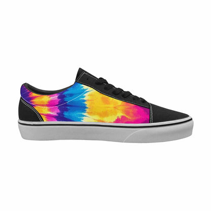 WOMEN'S Tie Dye Spiral Canvas Lace-Up Vibrant Chaos Shoes