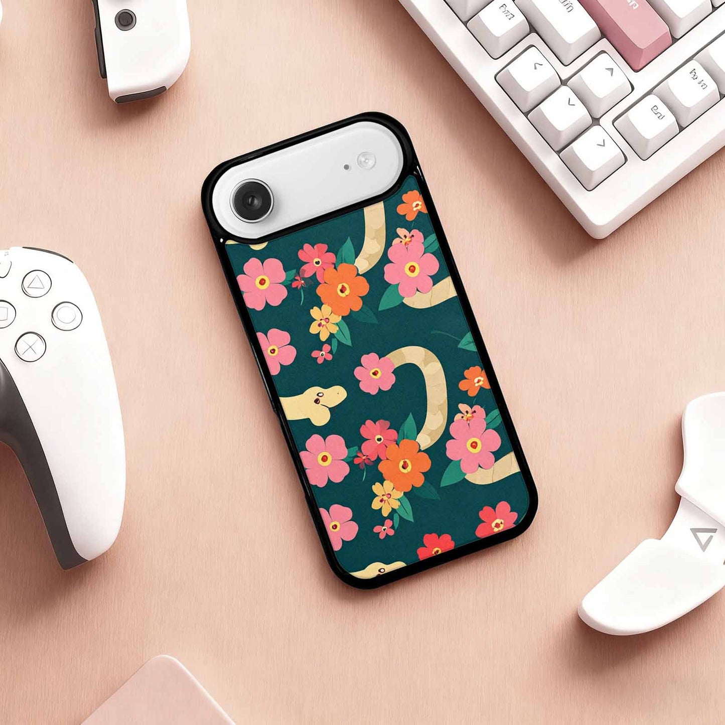 iPhone 17 Air Case — Snakes Print Floral Seamless Pattern Floral, Custom Printed Phone Case